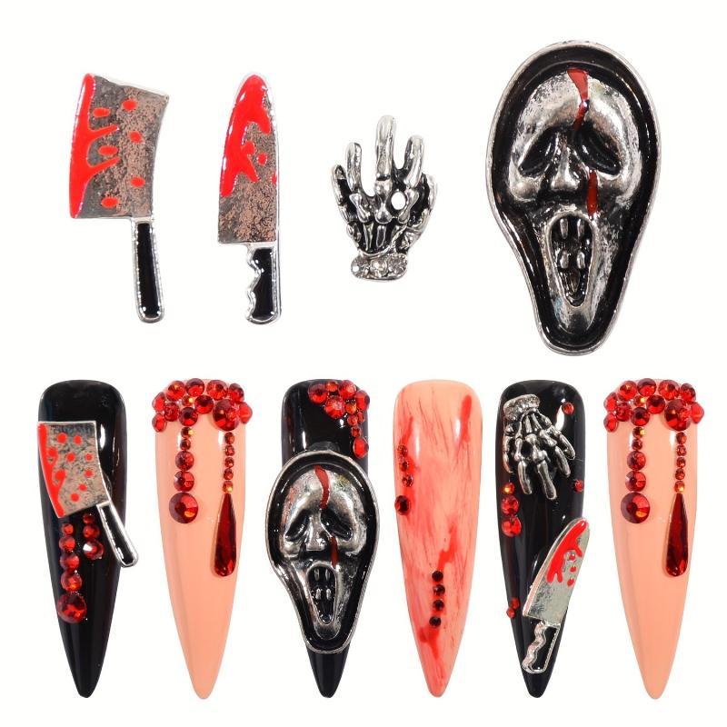 Halloween Nail Art Charms Blood Skeleton Ghost Alloy DIY or Salon