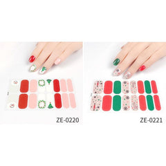 Christmas Nail Polish Sticker Snowflake Christmas Tree Nail Polish Strip