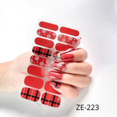 Christmas Nail Polish Sticker Snowflake Christmas Tree Nail Polish Strip