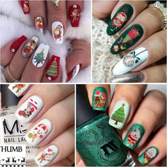 Christmas Nail Art Stickers Santa Claus Snowflake Elk Christmas Tree