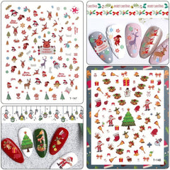 Christmas Nail Art Stickers Santa Claus Snowflake Elk Christmas Tree