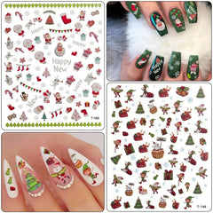 Christmas Nail Art Stickers Santa Claus Snowflake Elk Christmas Tree