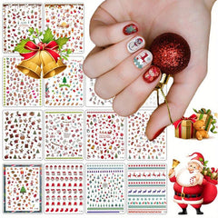 Christmas Nail Art Stickers Santa Claus Snowflake Elk Christmas Tree