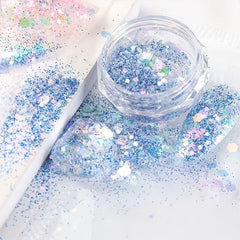 12pcs Laser Star Moon Glitter Sequins For Nails Face Body Makeup