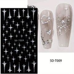 5D Hollow Butterfly Nail Stickers Dark Style