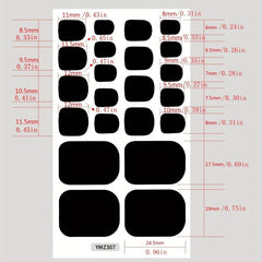 Waterproof Toenail Stickers Full Wraps Solid Toenail Polish Strips for Women