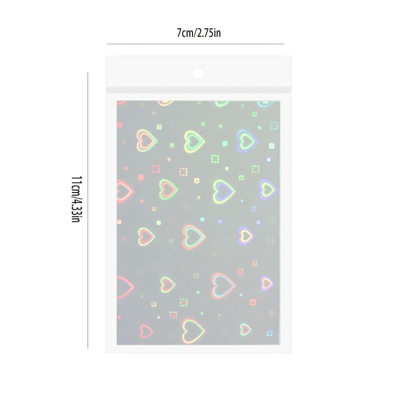 Aurora Laser Nail Art Stickers Flash Laser Star Nail Decals