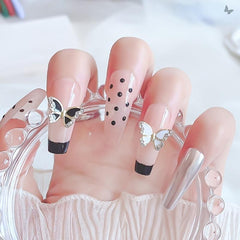 10pcs Butterfly Nail Charms Rhinestones 3D Alloy Nail Gem Accessories