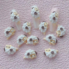 10pcs Little Sheep 3D Resin Nail Art Charms DIY