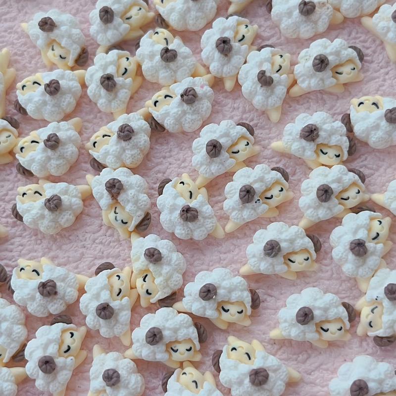 10pcs Little Sheep 3D Resin Nail Art Charms DIY