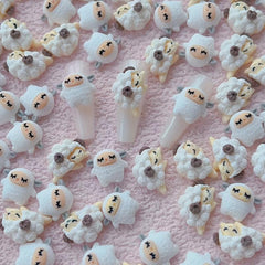 10pcs Little Sheep 3D Resin Nail Art Charms DIY