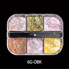 Irregular Nail Flakes Nail Glitter Powder Crystal Fire Flakes