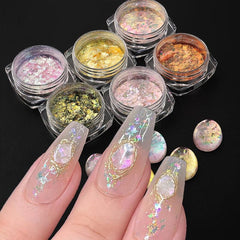 Irregular Nail Flakes Nail Glitter Powder Crystal Fire Flakes