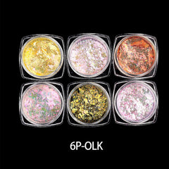 Irregular Nail Flakes Nail Glitter Powder Crystal Fire Flakes