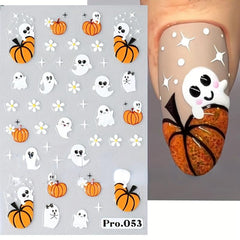 5D Embossed Halloween Nail Art Stickers