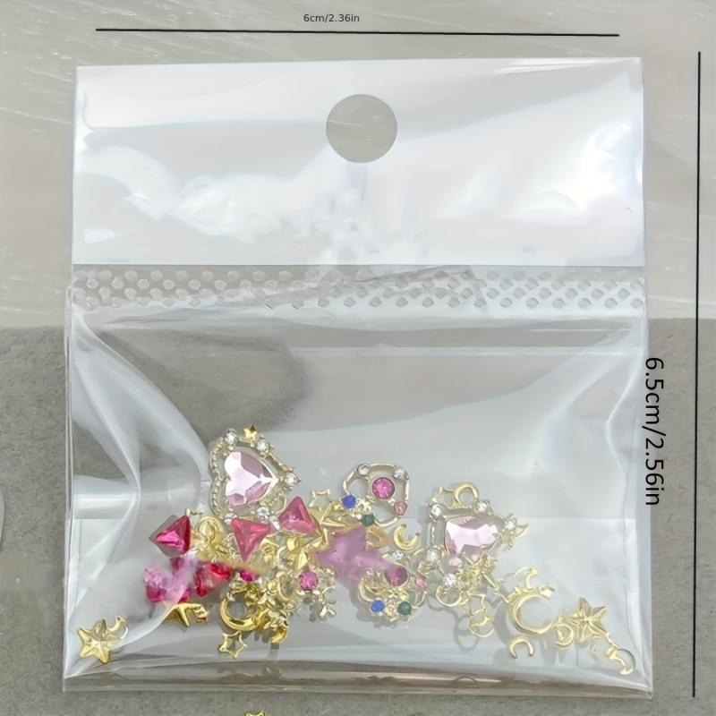 3D Nail Charms Crystal Heart Rhinestones Star Moon Alloy Nail Art Charms