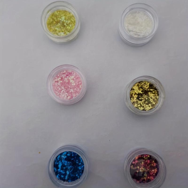 Holographic Nail Glitter Powder Flakes for Nail Designs