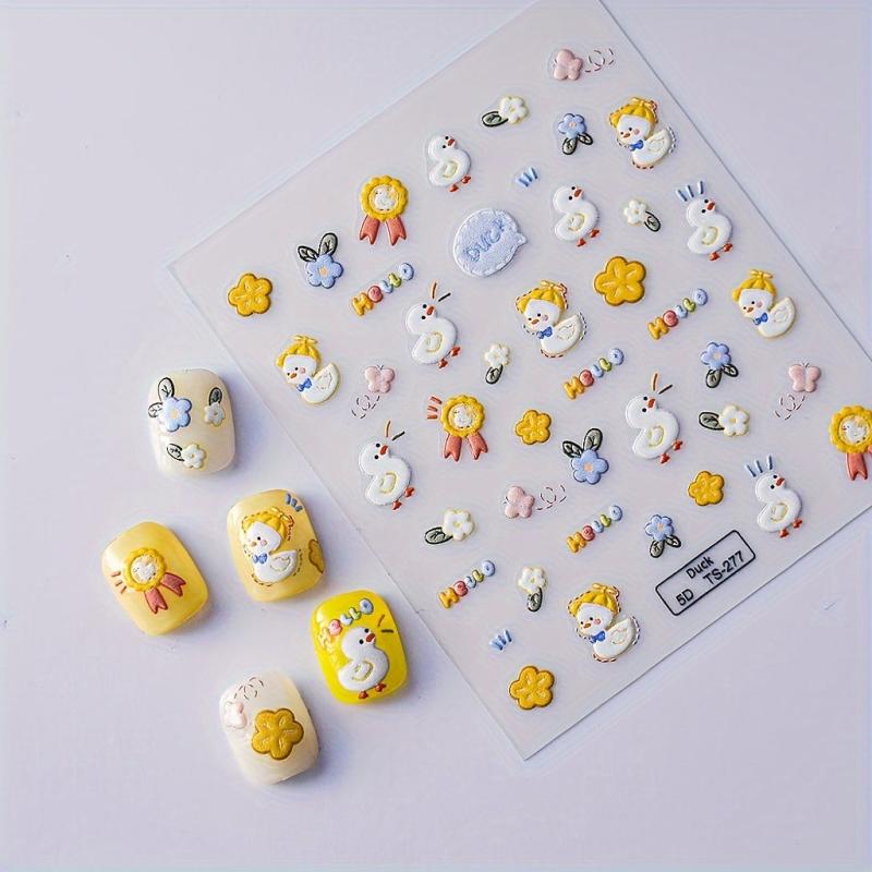 3D Duck Nail Art Stickers Cute Nail Decals DIY Nail Supplies