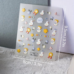 3D Duck Nail Art Stickers Cute Nail Decals DIY Nail Supplies