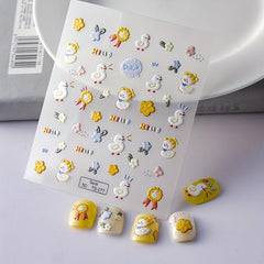 3D Duck Nail Art Stickers Cute Nail Decals DIY Nail Supplies