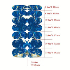 Marble Nail Wraps Stickers Bronzing Nail Polish Strips DIY Nail Art Decals