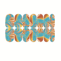 Marble Nail Wraps Stickers Bronzing Nail Polish Strips DIY Nail Art Decals