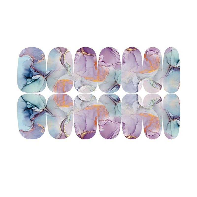 Marble Nail Wraps Stickers Bronzing Nail Polish Strips DIY Nail Art Decals