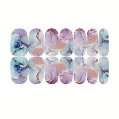 Marble Nail Wraps Stickers Bronzing Nail Polish Strips DIY Nail Art Decals