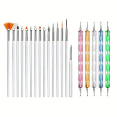 Nail Art Decoration Sets with Glitter Sequin, Brushes, Dot Tools, Buffer File