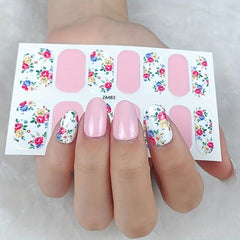 Waterproof Full Wraps Nail Polish Stickers Self Adhesive Nail Art Decal Strips