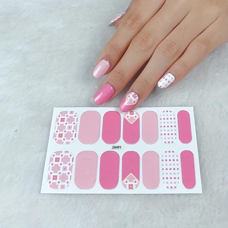 Waterproof Full Wraps Nail Polish Stickers Self Adhesive Nail Art Decal Strips