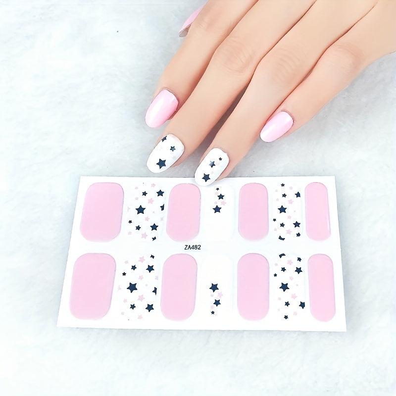 Waterproof Full Wraps Nail Polish Stickers Self Adhesive Nail Art Decal Strips