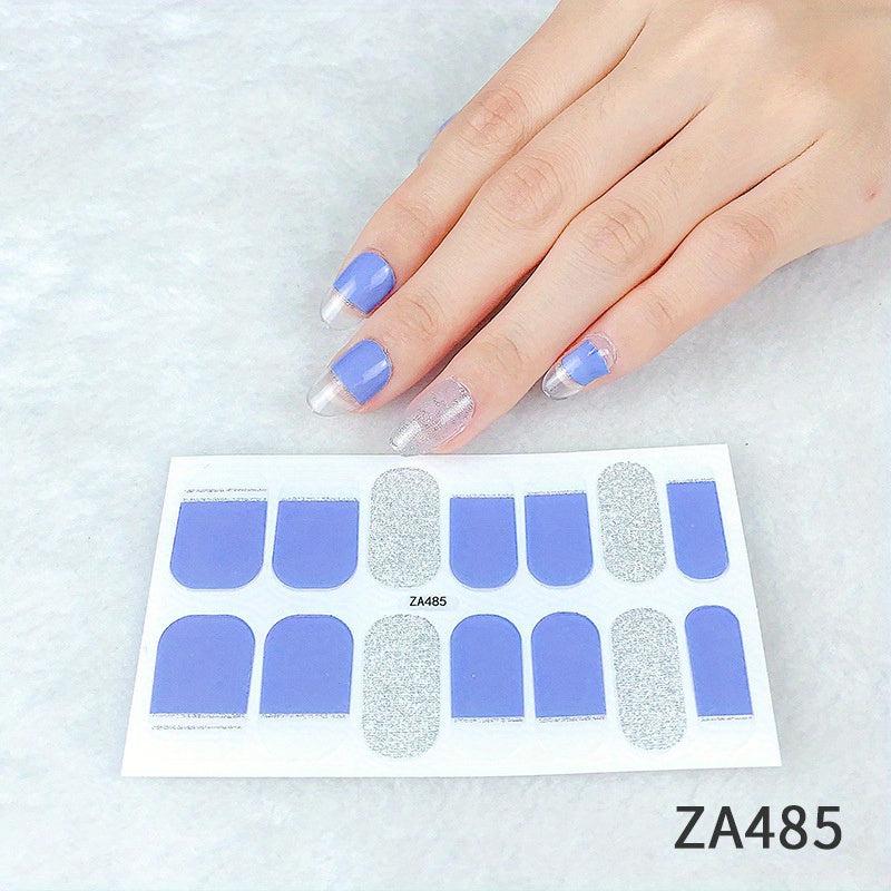 Waterproof Full Wraps Nail Polish Stickers Self Adhesive Nail Art Decal Strips