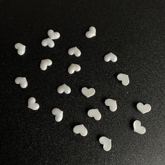 Heart Shaped Nail Charms Resin Crystal Rhinestones Nail Art Decorations 20 Pcs