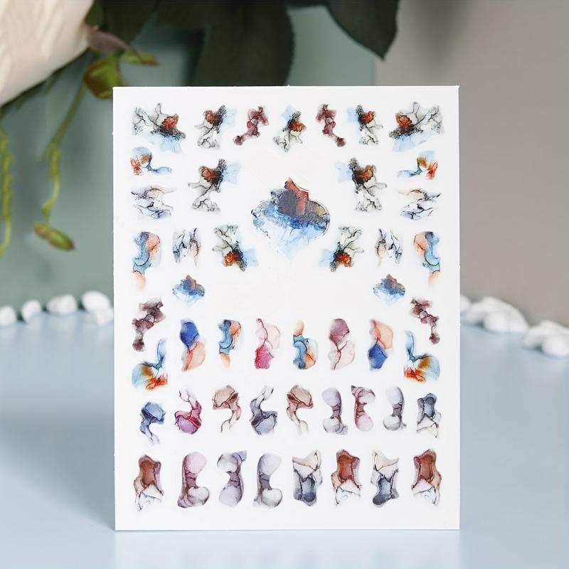 Waterproof Nail Art Stickers Self Adhesive Decal Strips 1 Sheet