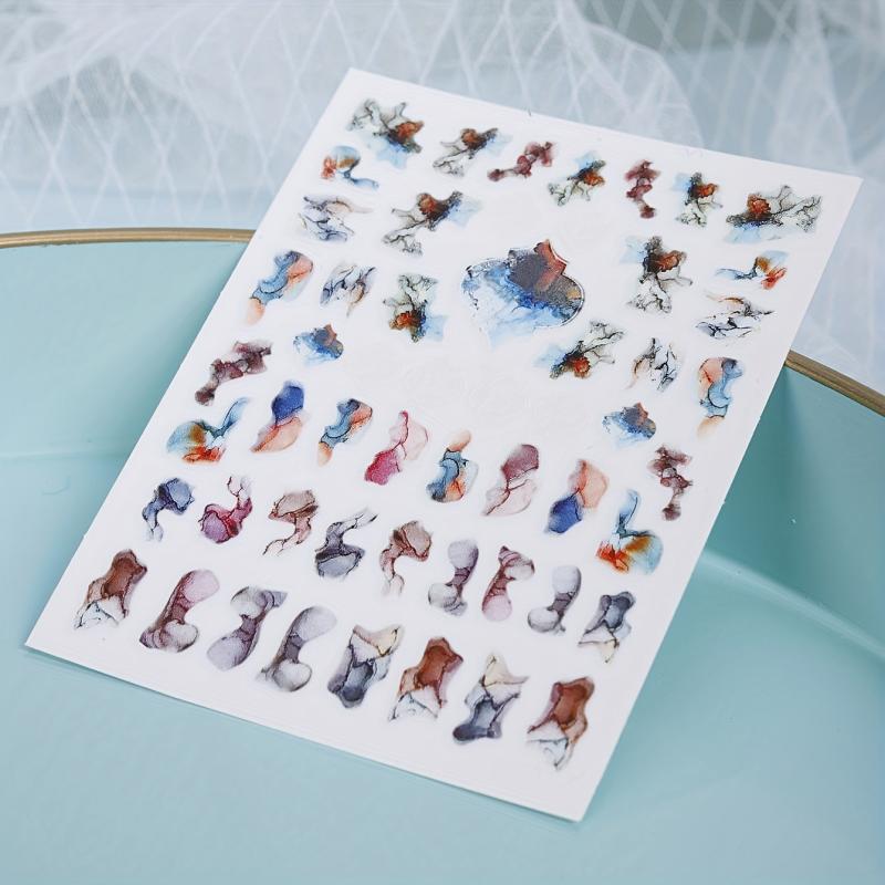 Waterproof Nail Art Stickers Self Adhesive Decal Strips 1 Sheet