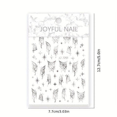 Slivery 3D Butterfly Nail Art Stickers for Manicure Decorations
