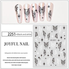 Slivery 3D Butterfly Nail Art Stickers for Manicure Decorations