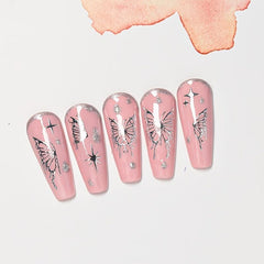 Slivery 3D Butterfly Nail Art Stickers for Manicure Decorations