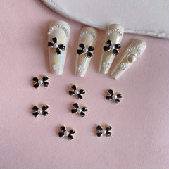 Camellia Nail Charms Bow Nail Ornament 6 Pcs