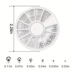 Mini Stainless Steel Ball Beads for Nail Art, Durable and Stylish