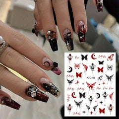 3D Nail Art Stickers Adhesive Rose Decals for DIY Manicure