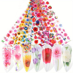 10pcs Holographic Butterfly Nail Foils Summer Decoration Set
