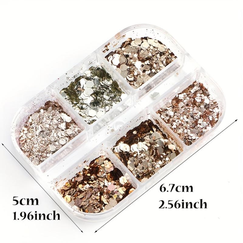 Holographic Hexagon Glitter Crafts Stickers Sequins Nail Powder Flakes