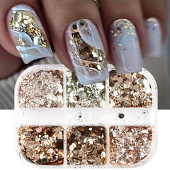 Holographic Hexagon Glitter Crafts Stickers Sequins Nail Powder Flakes