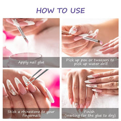 2400 Pcs Nail Art Rhinestones and Tools Set for DIY Nail Art Craft and Makeup