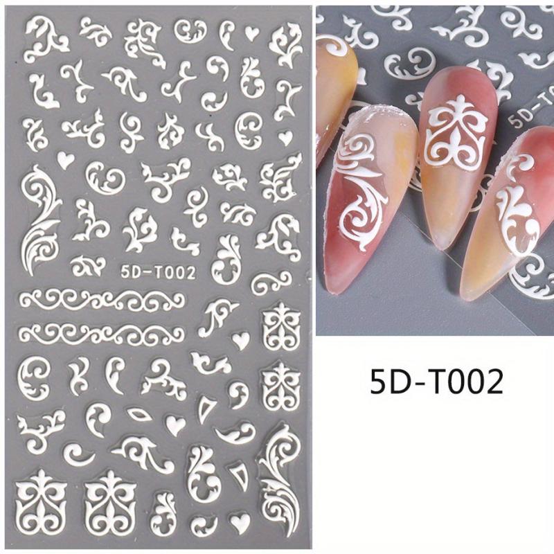 2pcs 5D Star Nail Stickers: Butterfly Heart Holo Glitter Decals