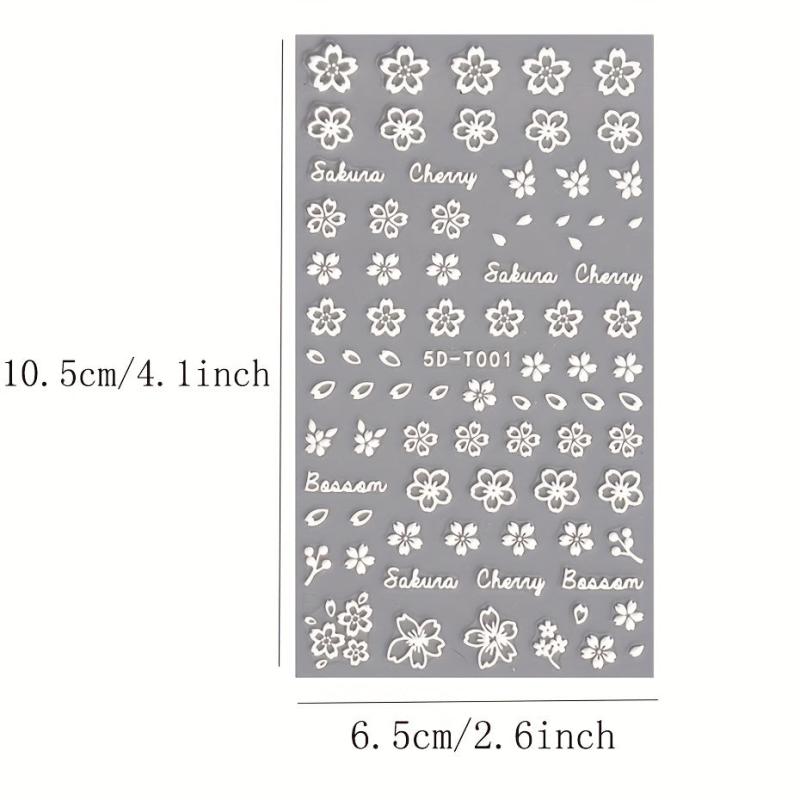 2pcs 5D Star Nail Stickers: Butterfly Heart Holo Glitter Decals