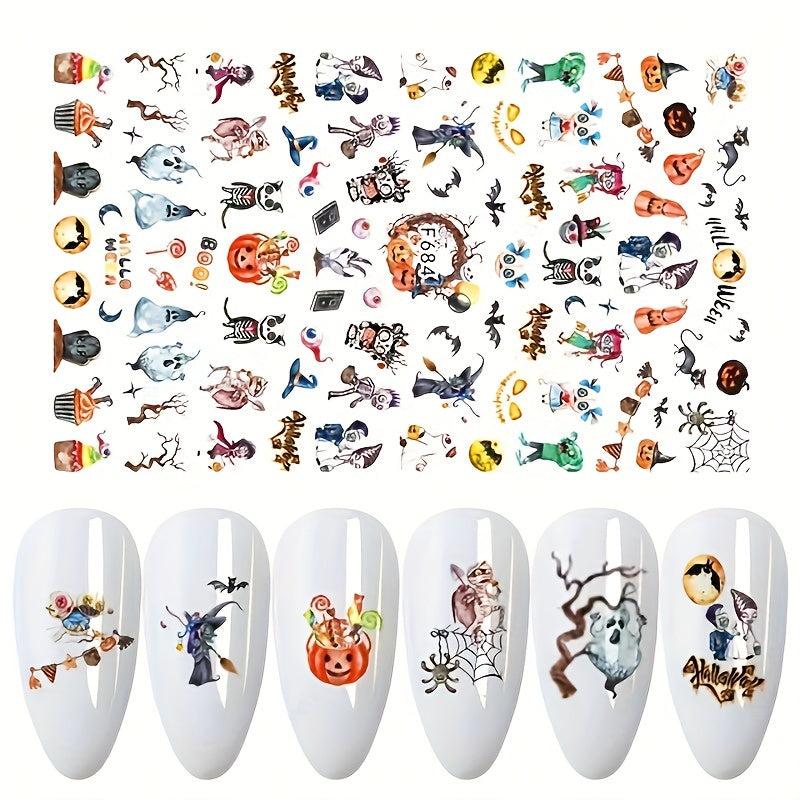 Halloween Christmas Nail Art Stickers Decals DIY Nail Art Decoration Supplies