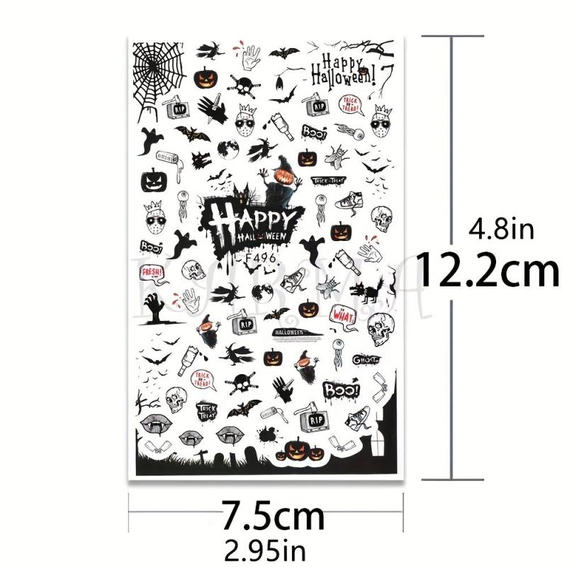 Halloween Christmas Nail Art Stickers Decals DIY Nail Art Decoration Supplies